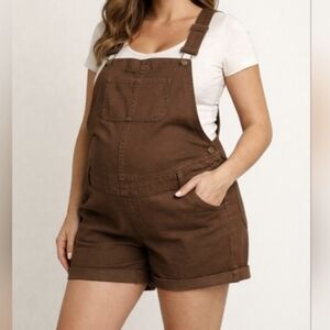 Life Thyme Women's Brown Overalls
